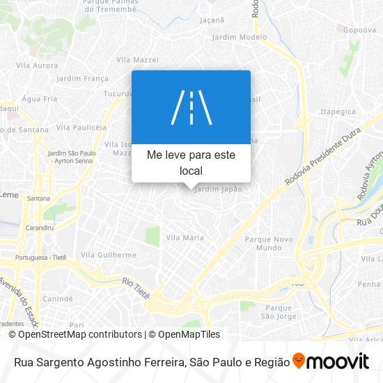 Rua Sargento Agostinho Ferreira mapa