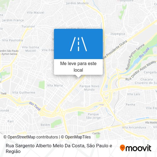 Rua Sargento Alberto Melo Da Costa mapa