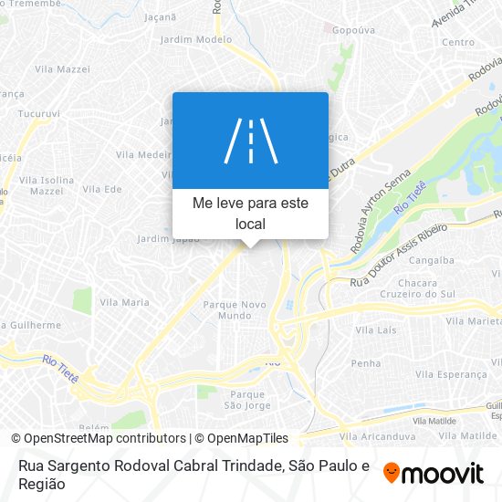 Rua Sargento Rodoval Cabral Trindade mapa