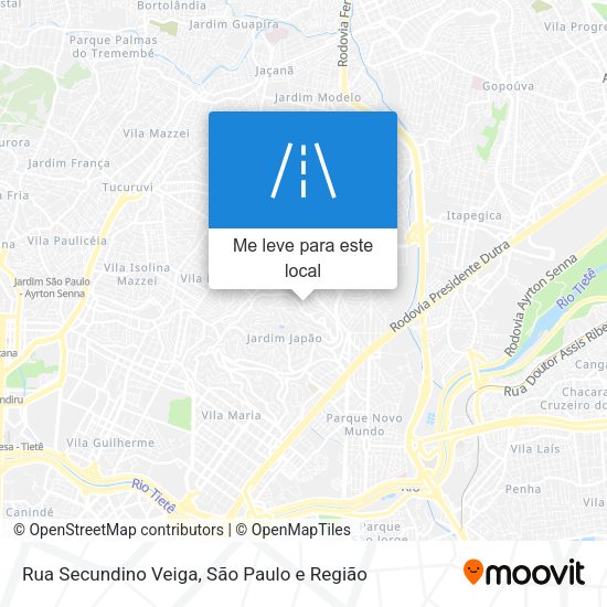 Rua Secundino Veiga mapa