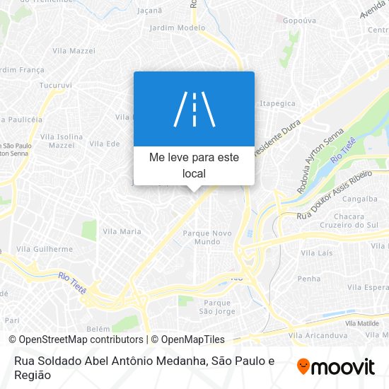 Rua Soldado Abel Antônio Medanha mapa