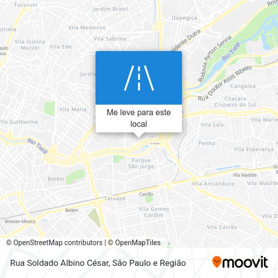 Rua Soldado Albino César mapa