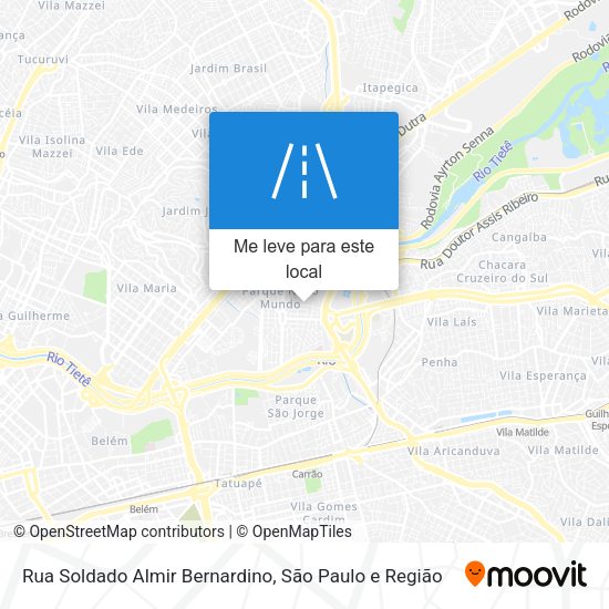 Rua Soldado Almir Bernardino mapa