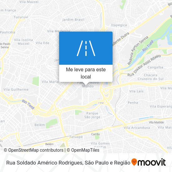 Rua Soldado Américo Rodrigues mapa