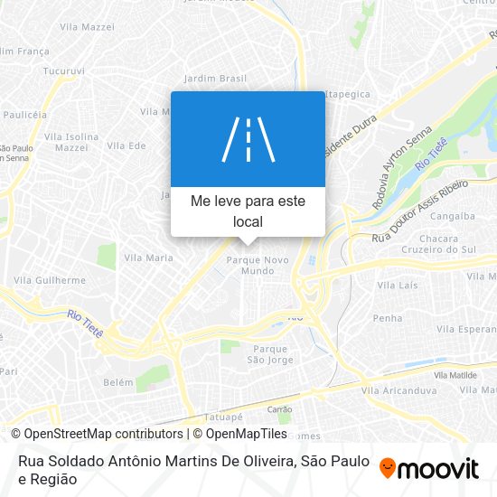 Rua Soldado Antônio Martins De Oliveira mapa