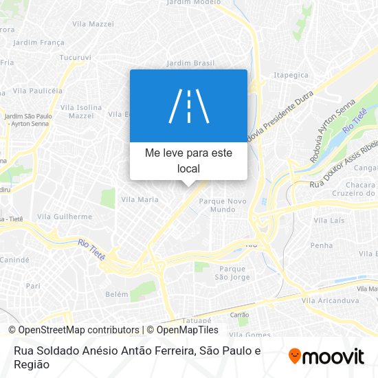 Rua Soldado Anésio Antão Ferreira mapa