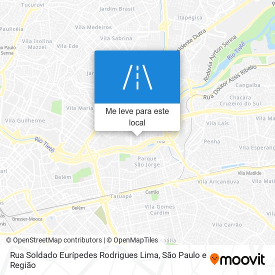 Rua Soldado Eurípedes Rodrigues Lima mapa