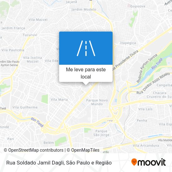 Rua Soldado Jamil Dagli mapa