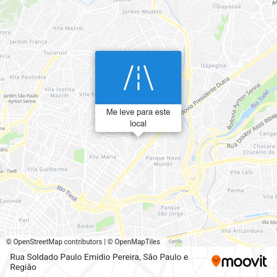Rua Soldado Paulo Emídio Pereira mapa