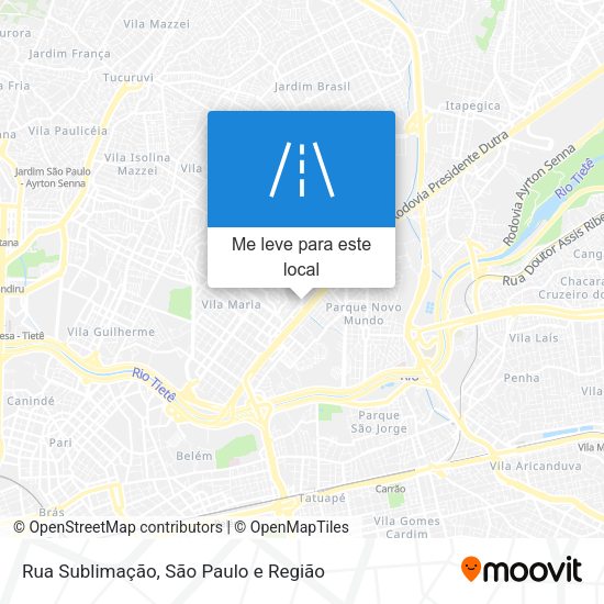 Rua Sublimação mapa
