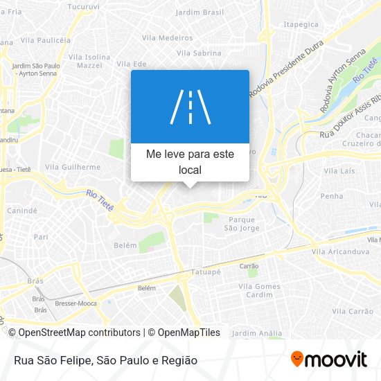 Rua São Felipe mapa