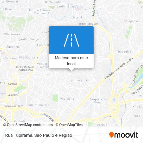 Rua Tupirama mapa