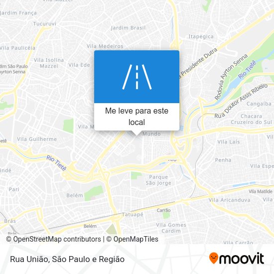 Rua União mapa