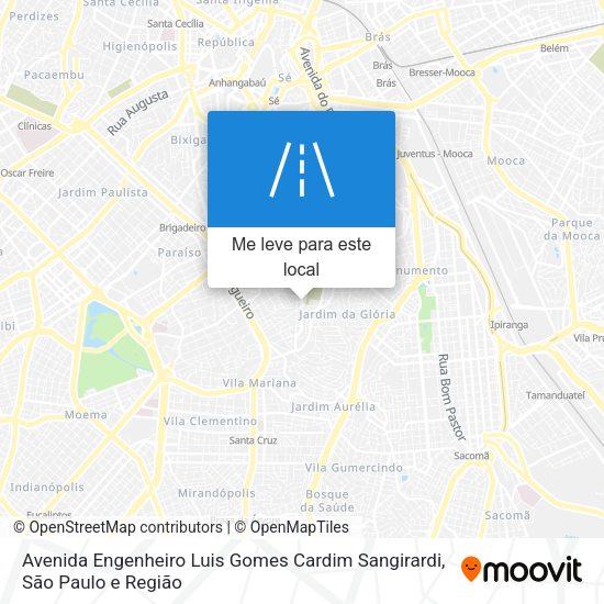 Avenida Engenheiro Luis Gomes Cardim Sangirardi mapa