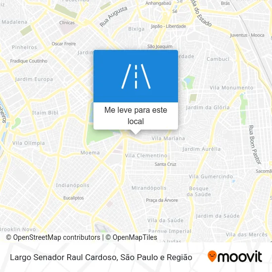 Largo Senador Raul Cardoso mapa