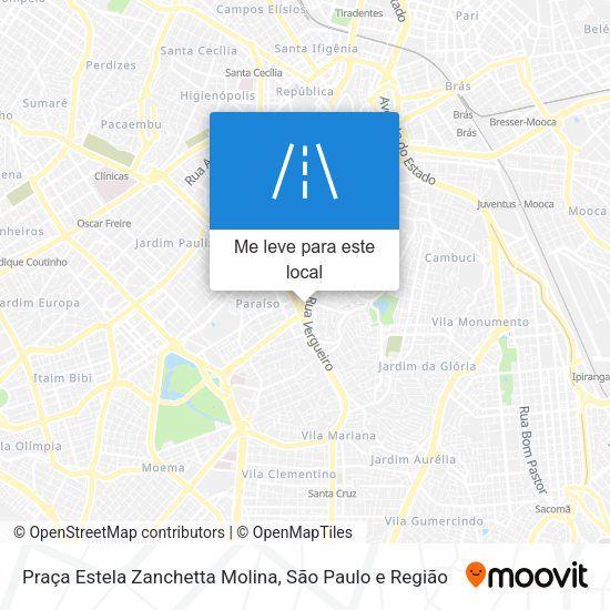 Praça Estela Zanchetta Molina mapa