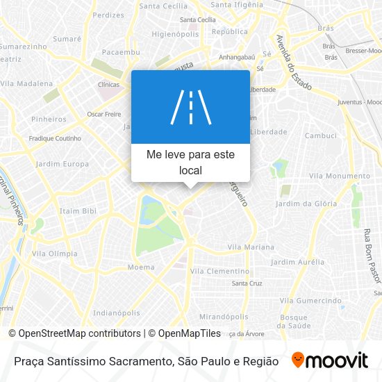 Praça Santíssimo Sacramento mapa