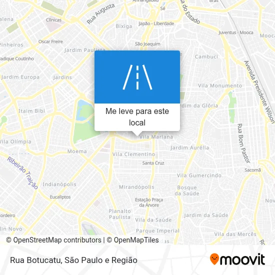 Rua Botucatu mapa