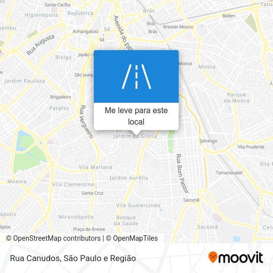 Rua Canudos mapa