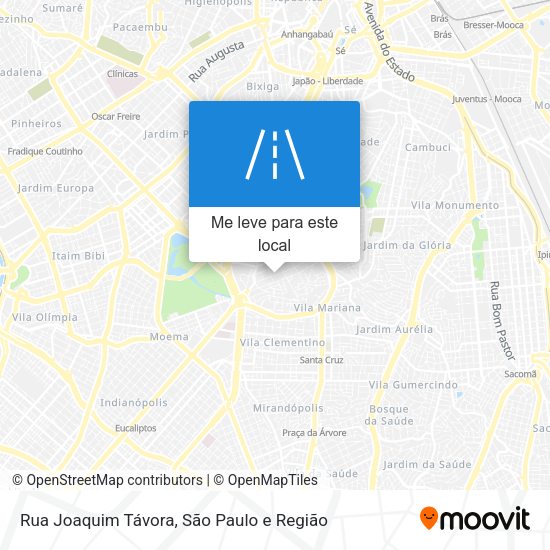 Rua Joaquim Távora mapa