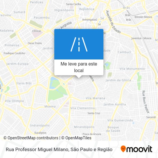 Rua Professor Miguel Milano mapa