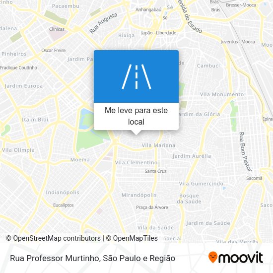 Rua Professor Murtinho mapa