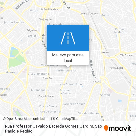 Rua Professor Osvaldo Lacerda Gomes Cardim mapa