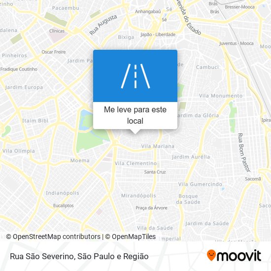 Rua São Severino mapa