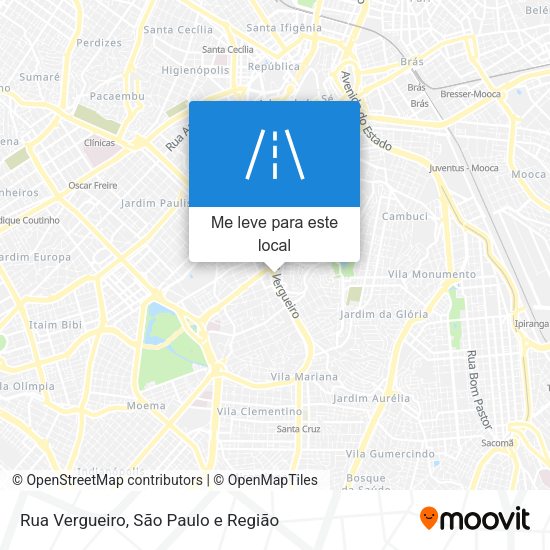 Rua Vergueiro mapa