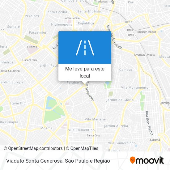 Viaduto Santa Generosa mapa