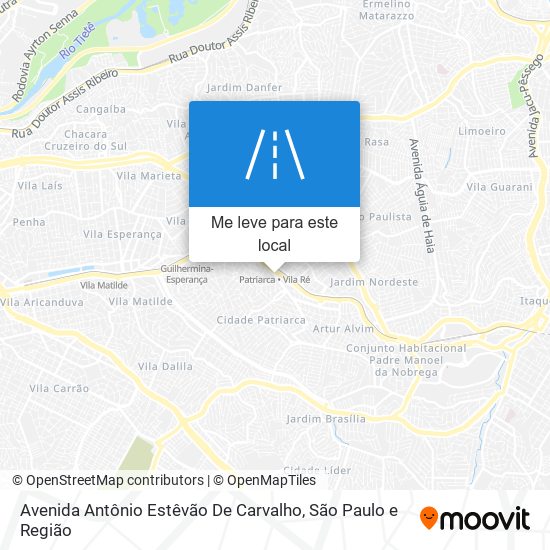 Avenida Antônio Estêvão De Carvalho mapa