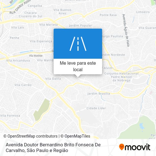 Avenida Doutor Bernardino Brito Fonseca De Carvalho mapa