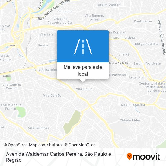 Avenida Waldemar Carlos Pereira mapa