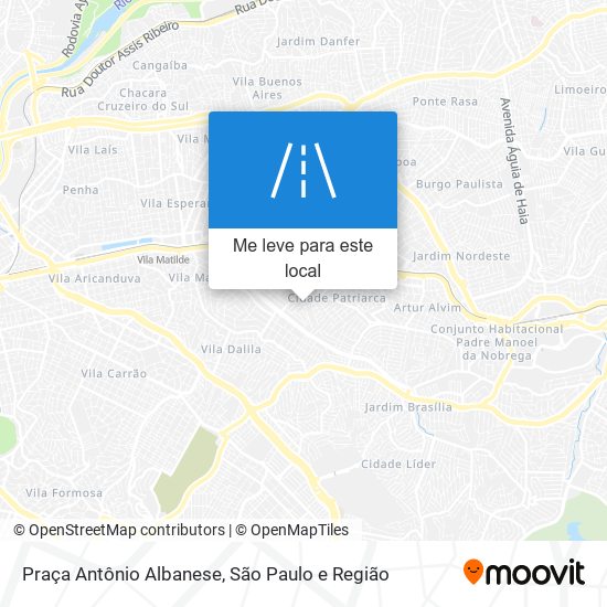 Praça Antônio Albanese mapa