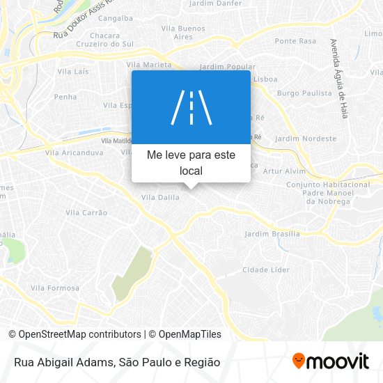 Rua Abigail Adams mapa