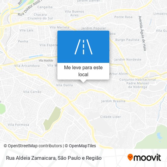 Rua Aldeia Zamaicara mapa