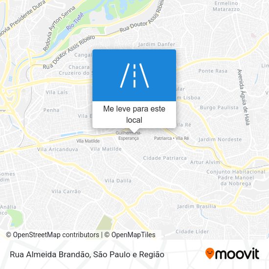 Rua Almeida Brandão mapa