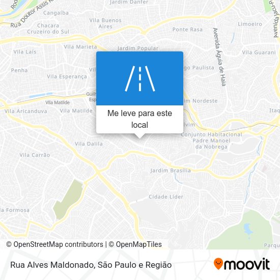 Rua Alves Maldonado mapa