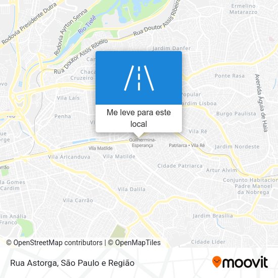 Rua Astorga mapa
