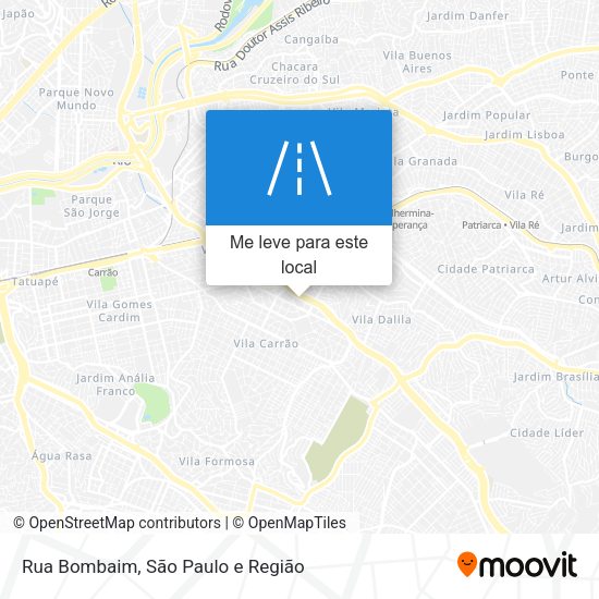Rua Bombaim mapa