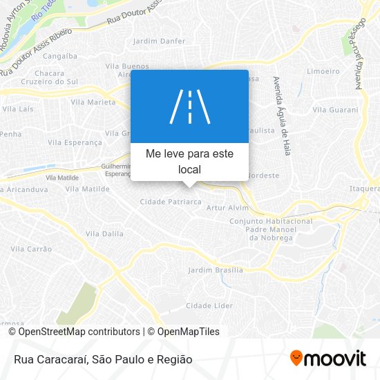 Rua Caracaraí mapa