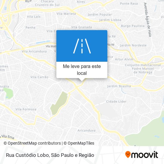 Rua Custódio Lobo mapa