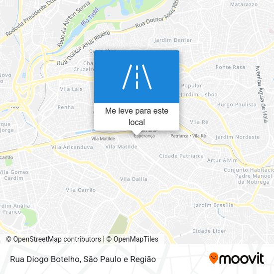 Rua Diogo Botelho mapa