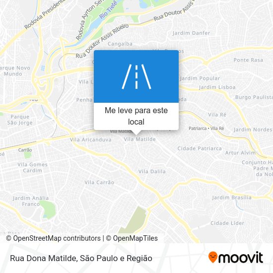 Rua Dona Matilde mapa