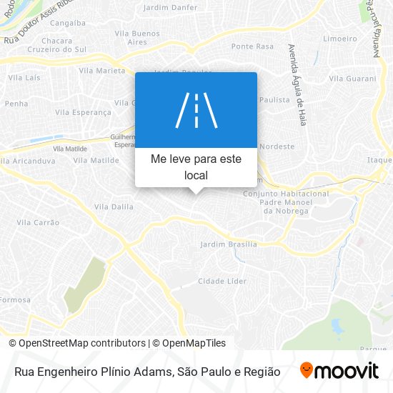 Rua Engenheiro Plínio Adams mapa