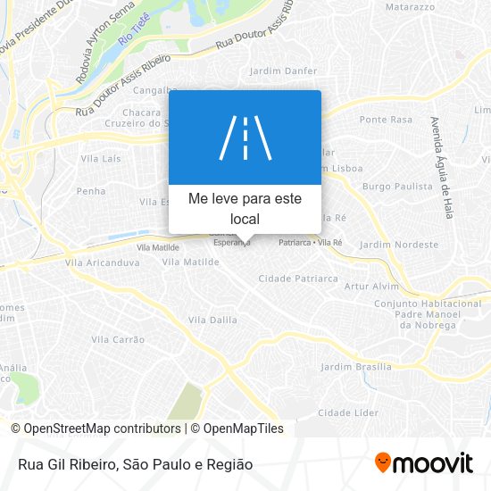 Rua Gil Ribeiro mapa