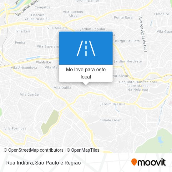 Rua Indiara mapa