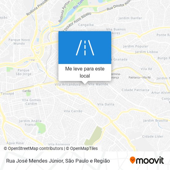 Rua José Mendes Júnior mapa