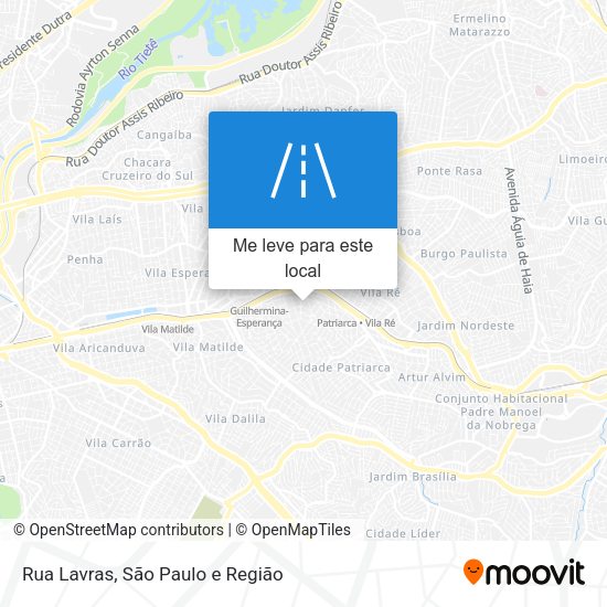 Rua Lavras mapa