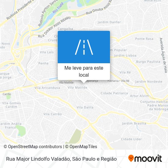 Rua Major Lindolfo Valadão mapa